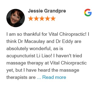 Jessie review for Vital Chiropractic Center on Google