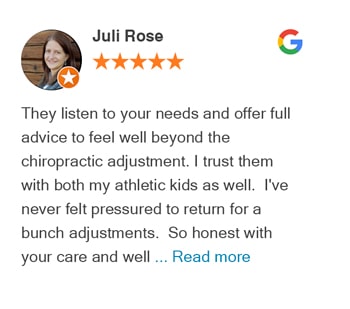 Juli review for Vital Chiropractic Center on Google