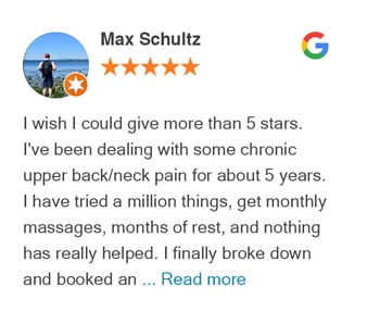 Max review for Vital Chiropractic Center on Google