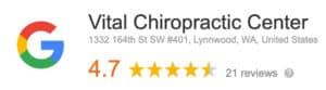 Vital Chiropractic Google reviews