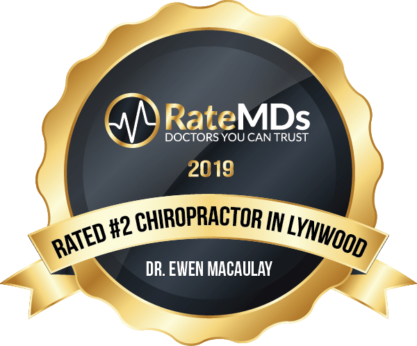 Ratemds award for chiropractor in Lynnwood