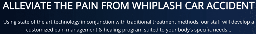 message to alleviate whiplash pain
