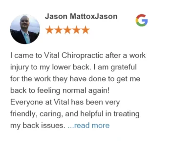 Jason review for Vital Mill Creek Chiropractic