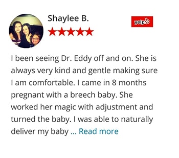 Shaylee review for Vital Mill Creek Chiropractic on yelp